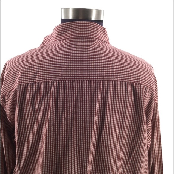 Columbia Men Button-Down Red&Gray Check Shirt - Picture 8 of 11